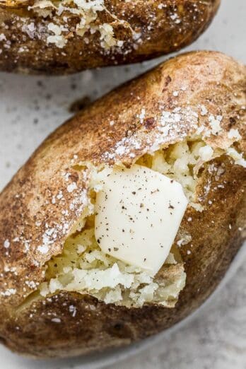 How to bake a potato.