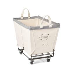 Steele Medium Rolling Laundry Basket Canvas