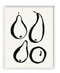 Wall art piece of four pears