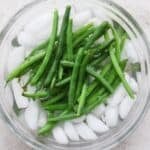Green beans being blanched.