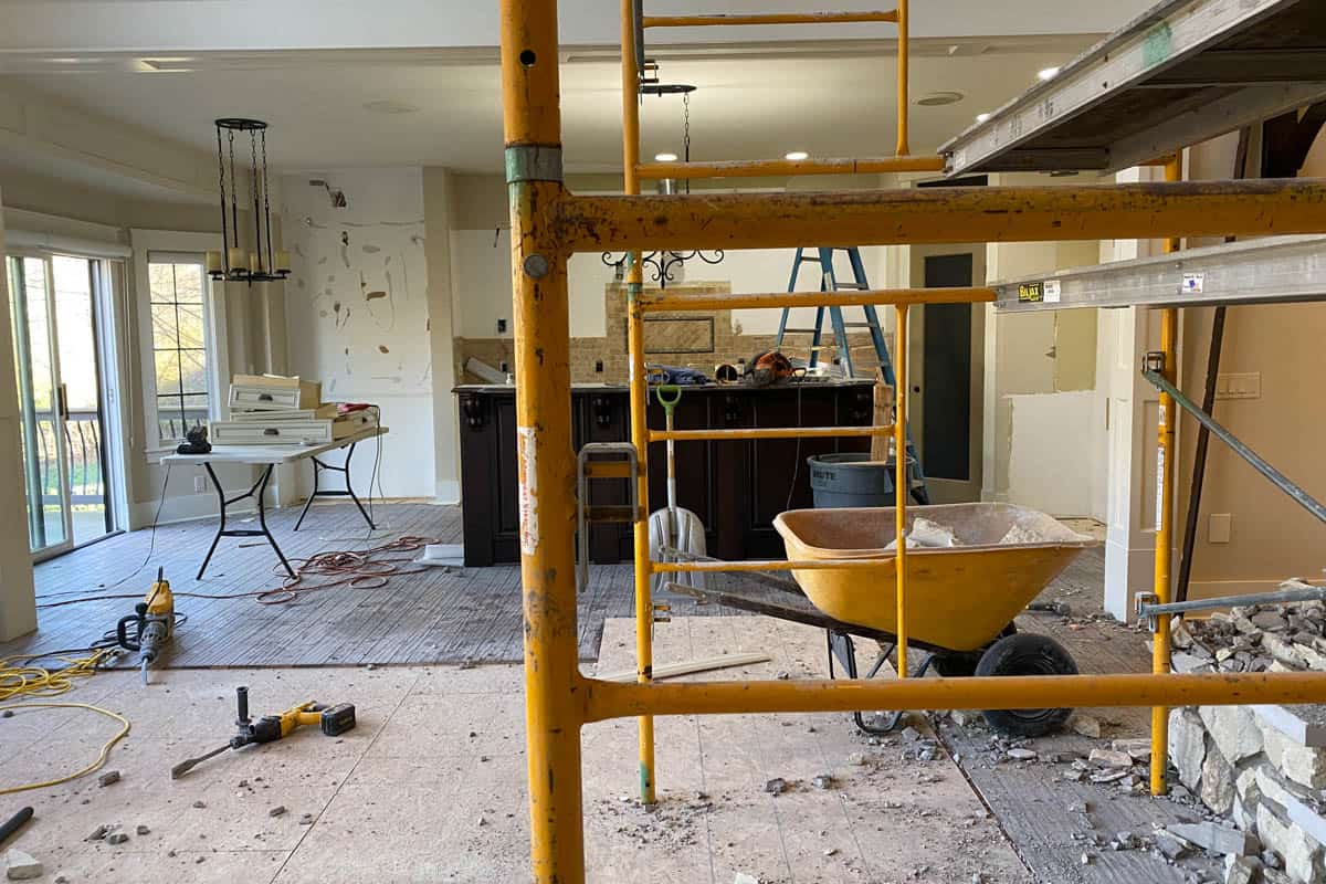 View of kitchen before renovation