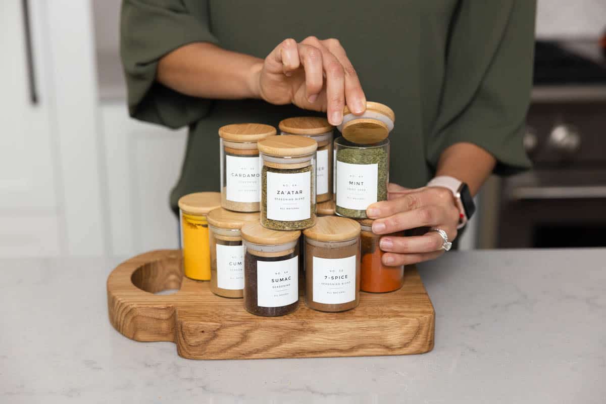 Yumna opening spice jar