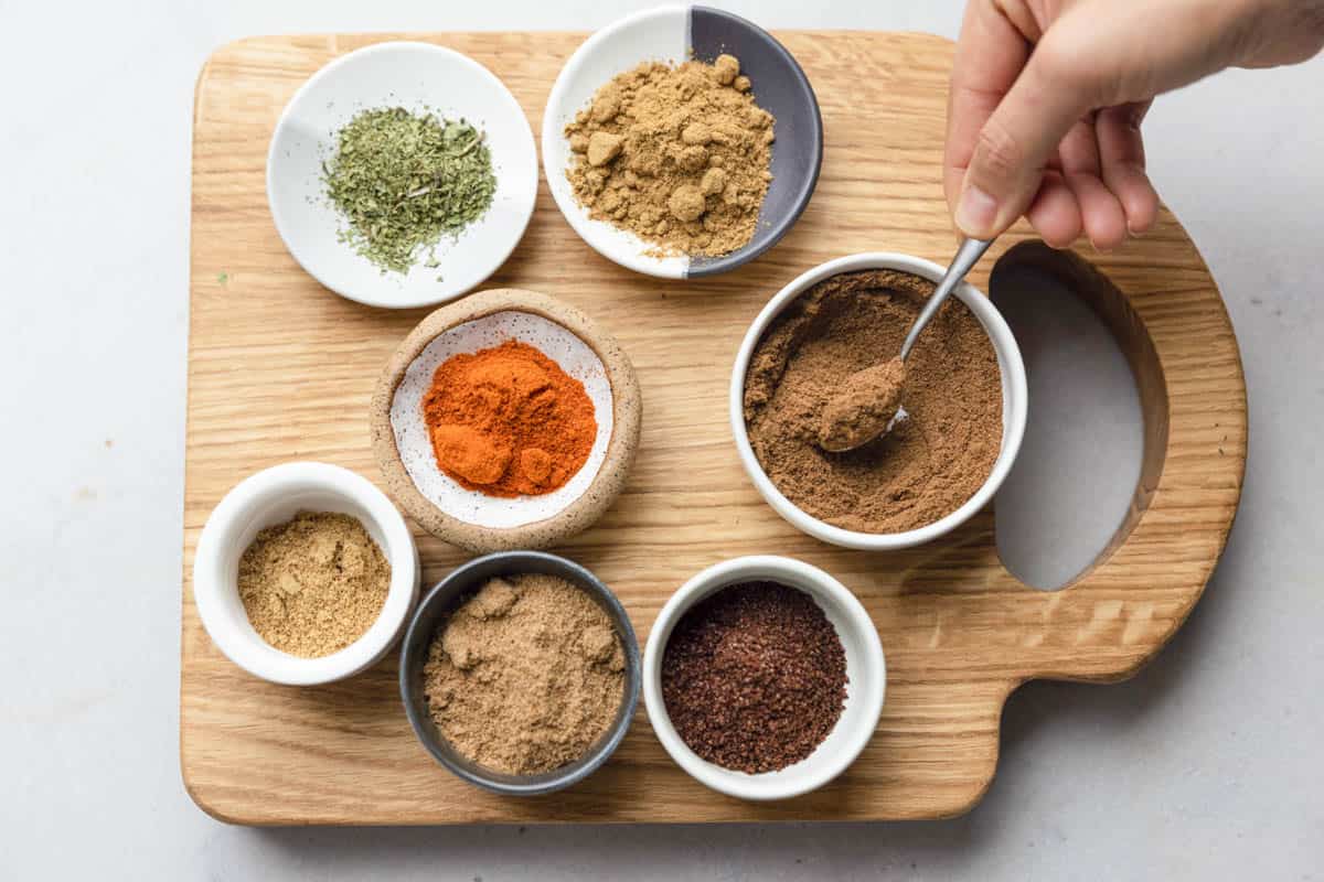 Variety of spices