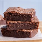 Stack of 3 greek yogurt brownies