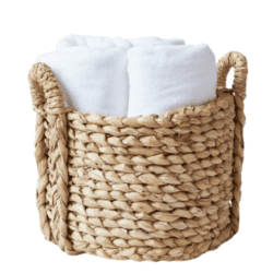 Small Rush Barrel Basket with 2 Handles