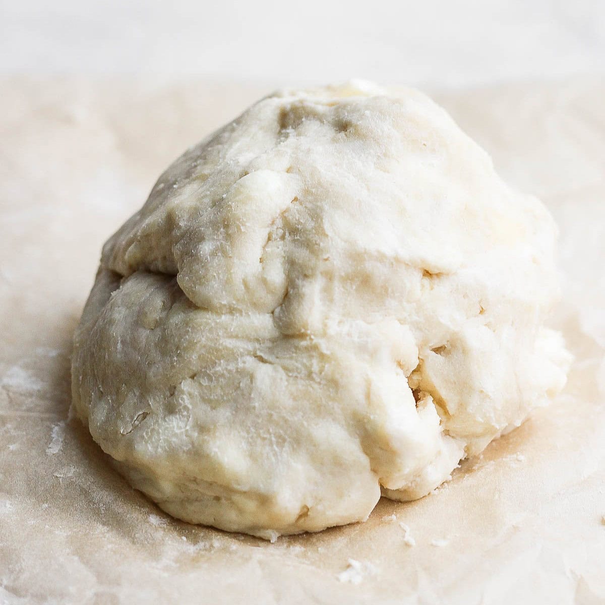 Kneading, middle way stage of dough.