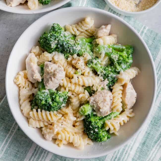 Broccoli Chicken Alfredo.