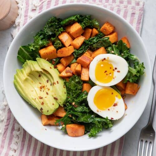 Eggs and Sweet Potato Breakfast Bowl.