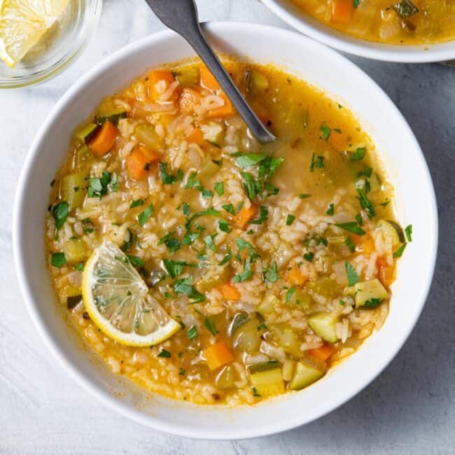 Lemon Rice Soup.