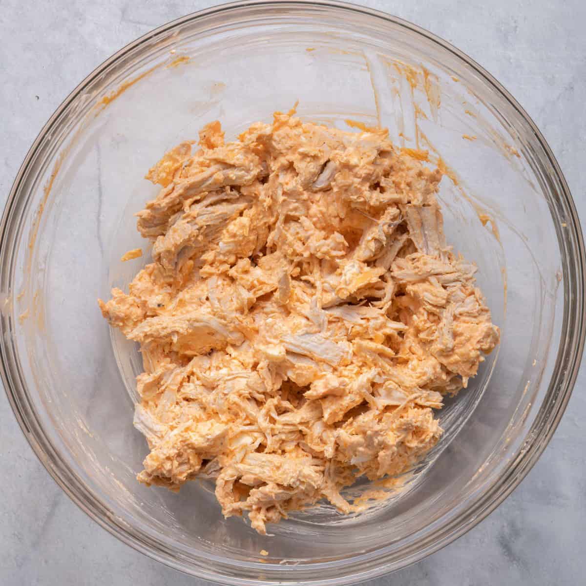 Chicken mixed in.