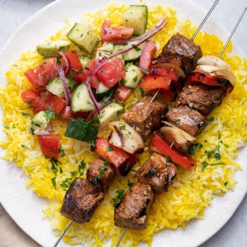 Grilled Beef Kabobs.