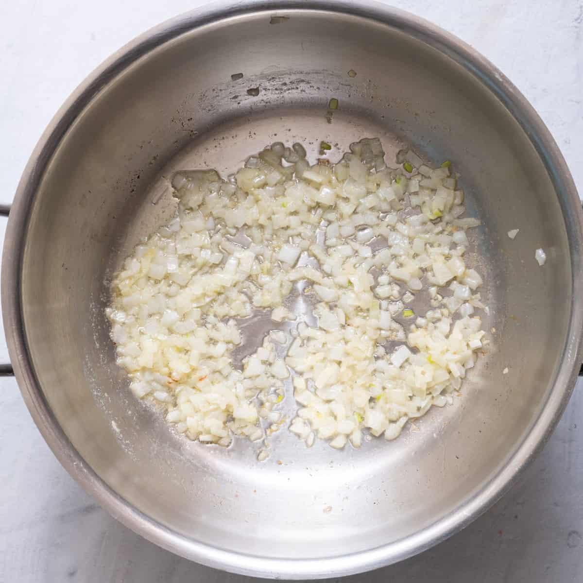 Cooked onions.