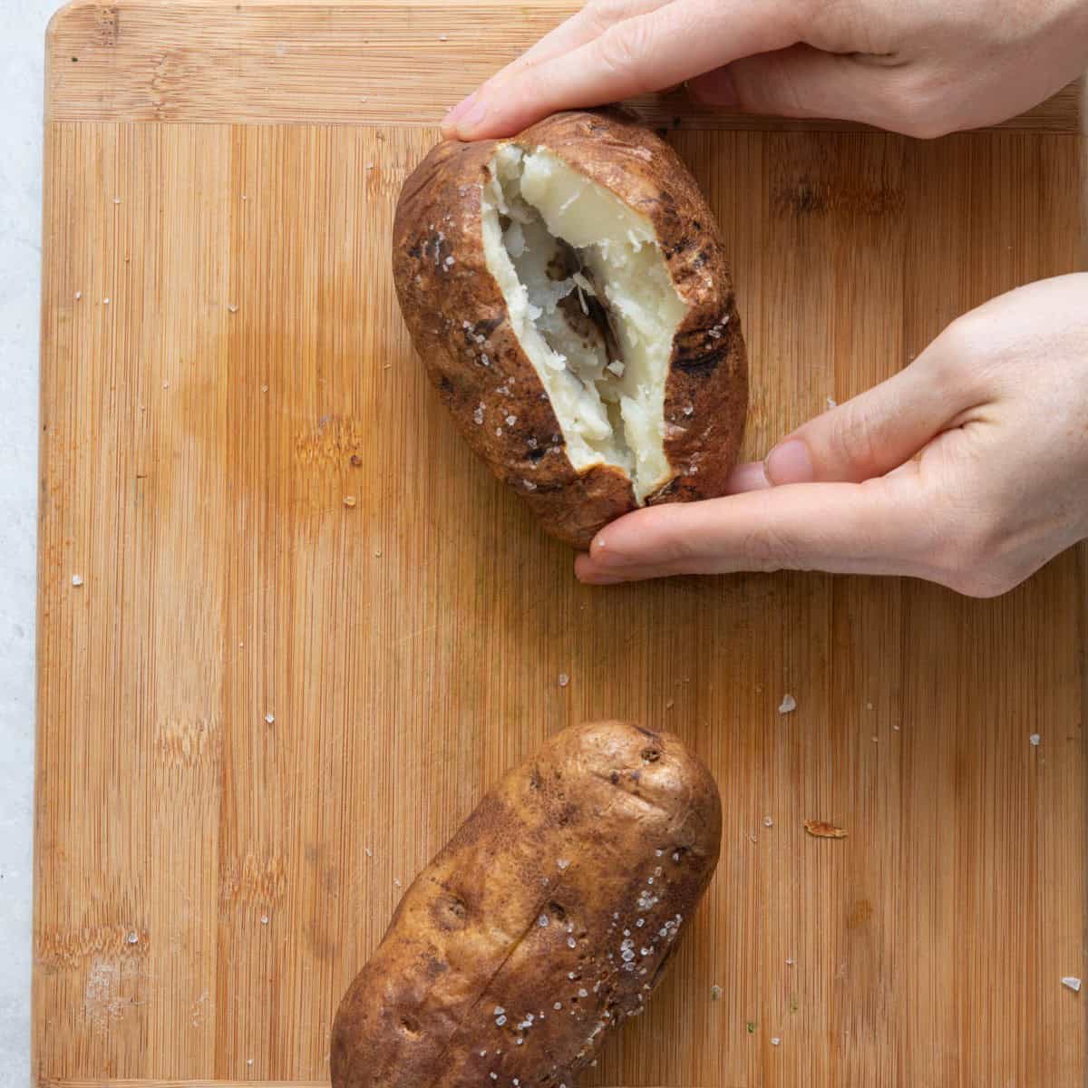Pinched sides to open.