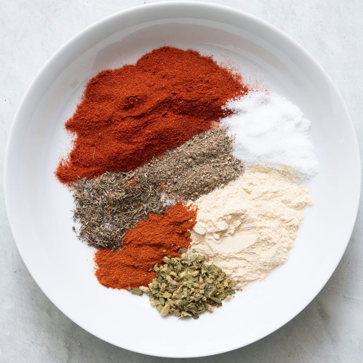 Ingredients before mixing.