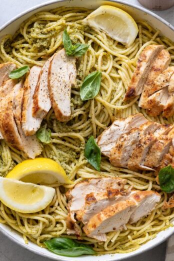 Pesto Pasta with Chicken.