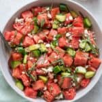 Watermelon Cucumber Salad.
