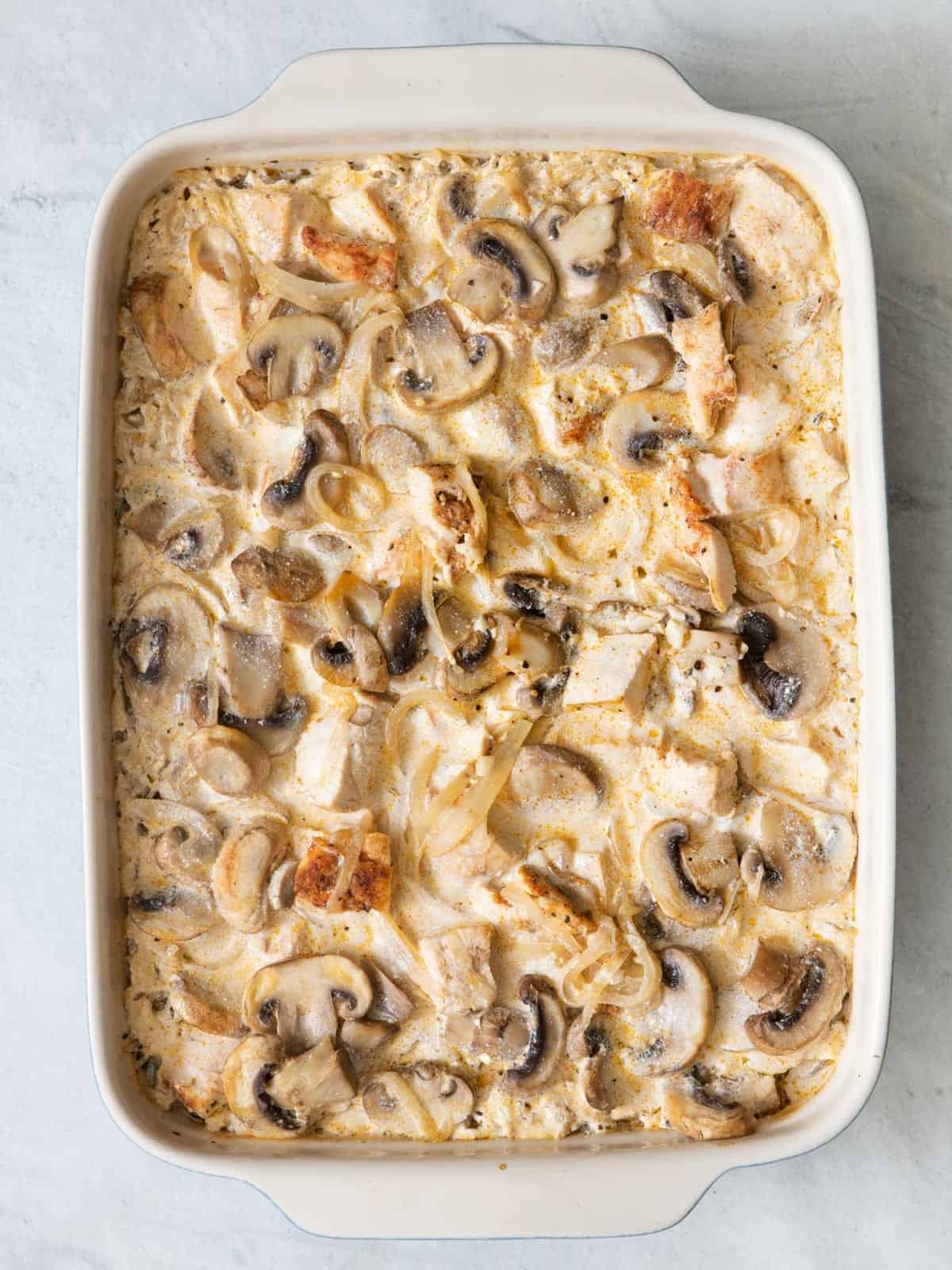 Final casserole after baking.