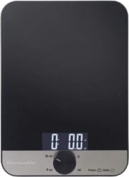 black rectangular digital food scale
