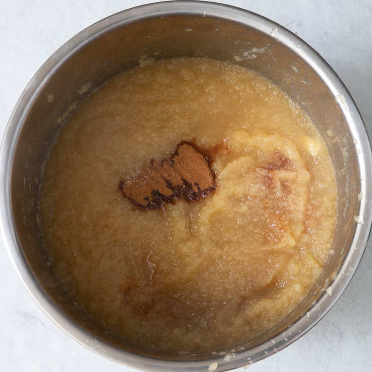 Brown sugar, cinnamon, cloves, and salt added.