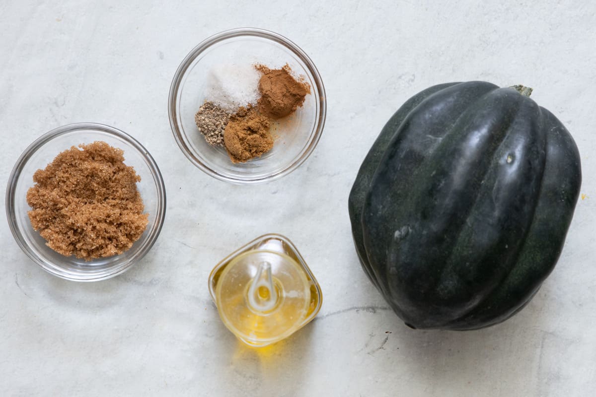 Ingredients before being prepped with spices and suage measured in individual bowls.