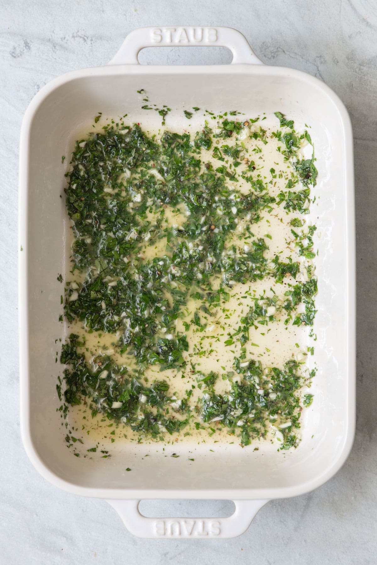 Herbs added to the butter.