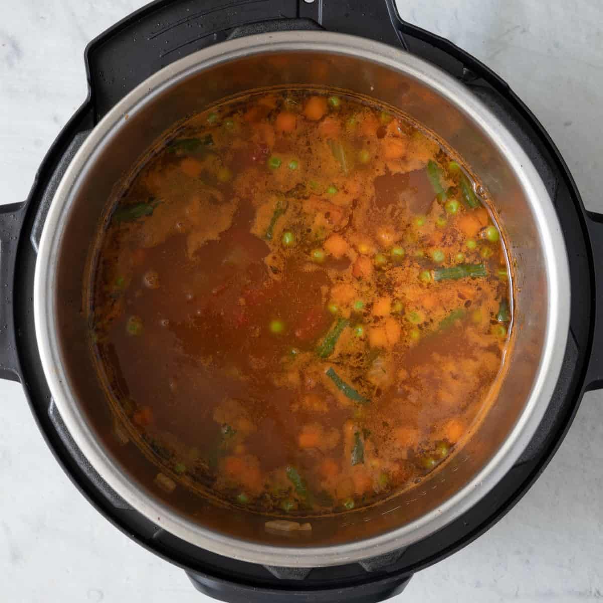 Soup done in instant pot.