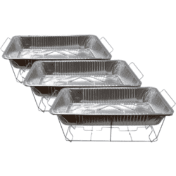 three chafing buffets