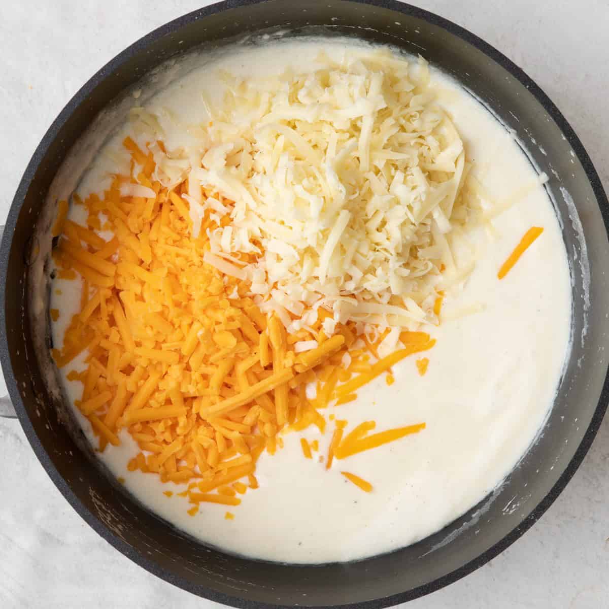 Cheeses added.