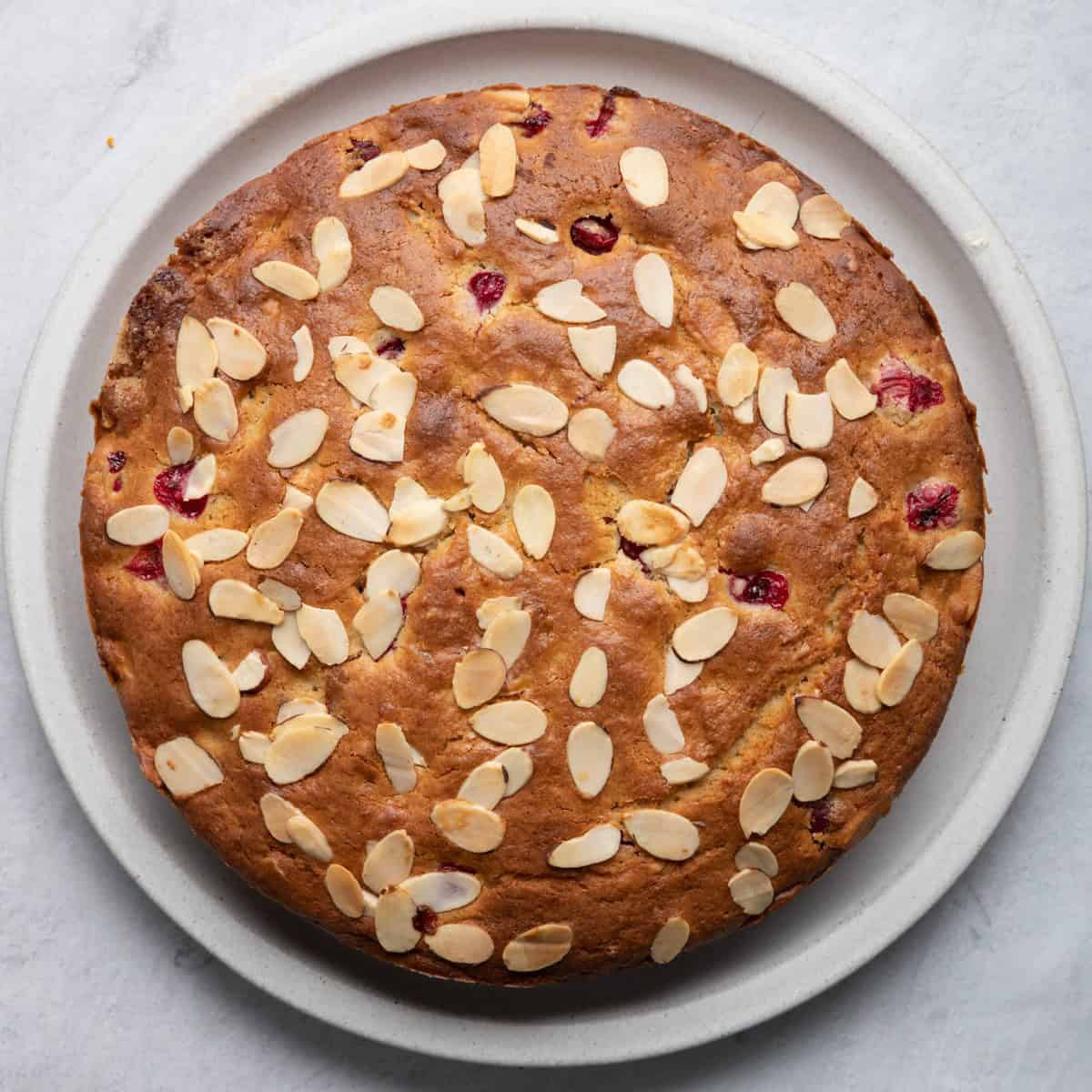 Cake after baking.