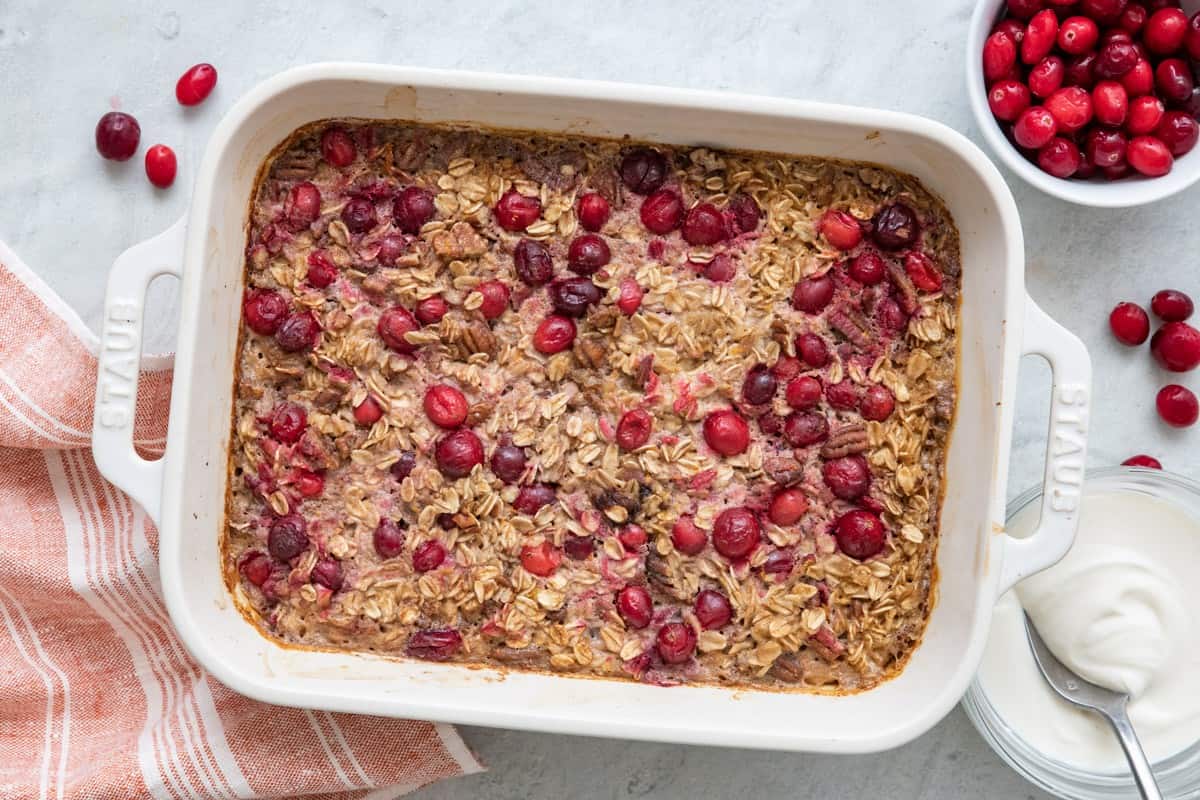 Cranberry Pecan Baked Oatmeal.