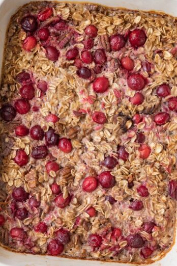 Cranberry Pecan Baked Oatmeal.