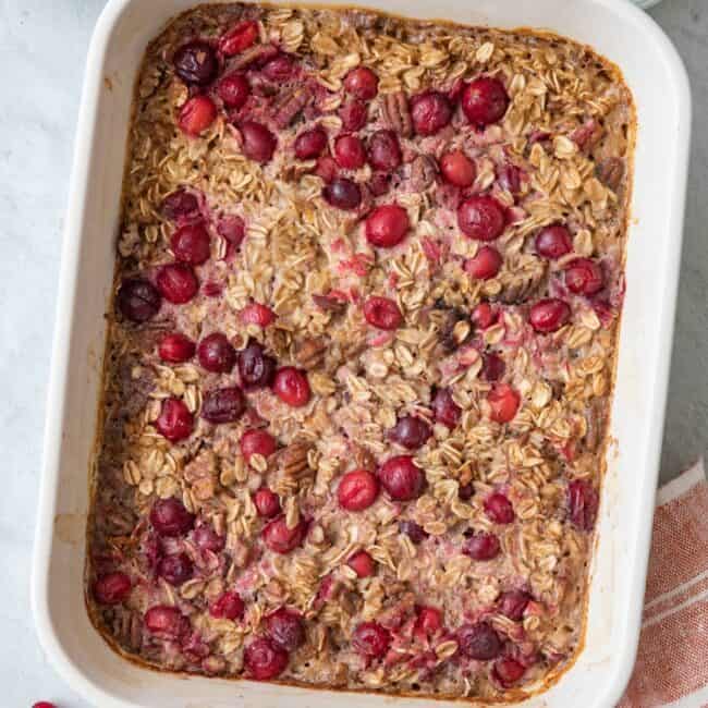 Cranberry Pecan Baked Oatmeal.