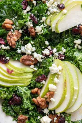 Pear Salad with Candied Walnuts.