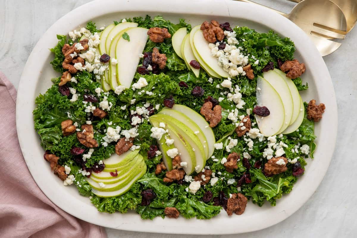 Pear Salad with Candied Walnuts.