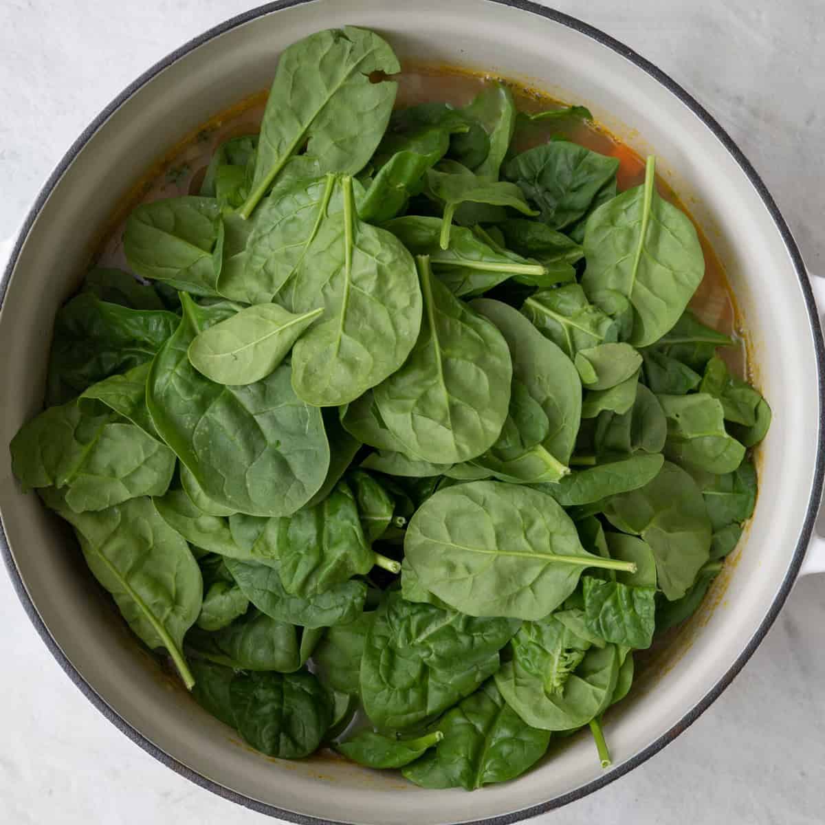 Spinach added in.