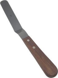 Professional Cake Decorating Tools - Stainless Steel Cake Spatulas in 3 sizes Offset Icing Spatulas with Wood Handle