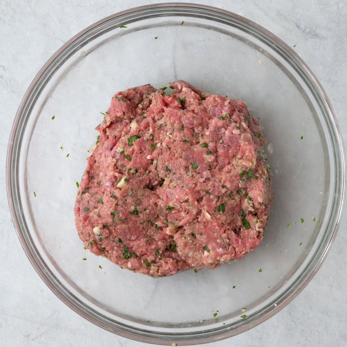 Ground beef after combined.