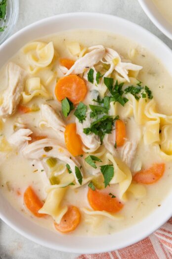 Creamy Chicken Noodle Soup.