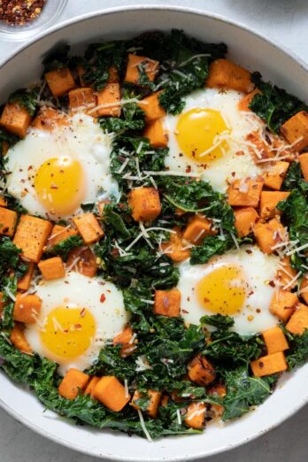 Sweet Potato Hash with Kale.