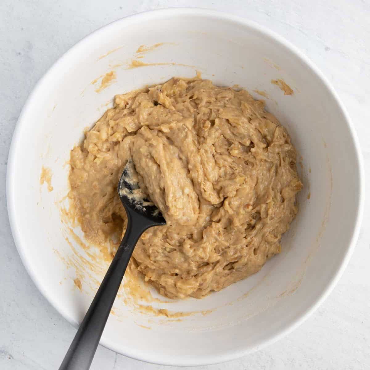 Walnuts folded in.