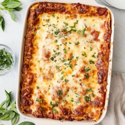 Greek Yogurt Lasagna.