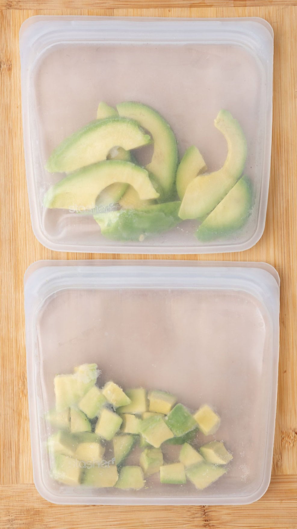 In ziptop bags.
