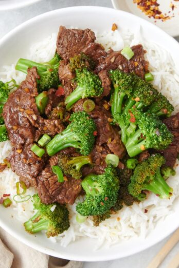 Beef and broccoli stir fry.