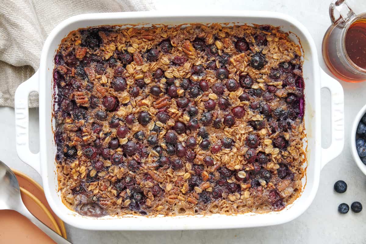 Oatmeal after baking in the oven