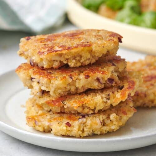 Crispy quinoa patties.