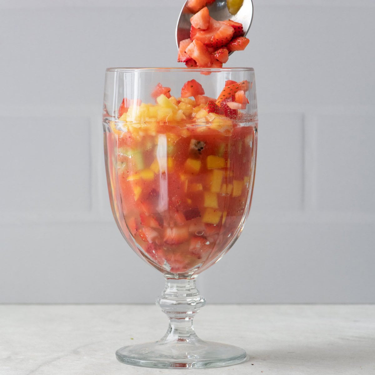 More strawberries added on top.