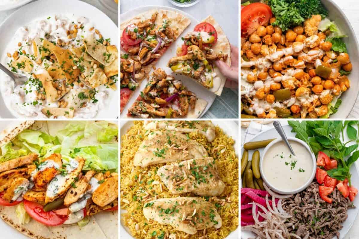 4 image collage of dinner recipe ideas.