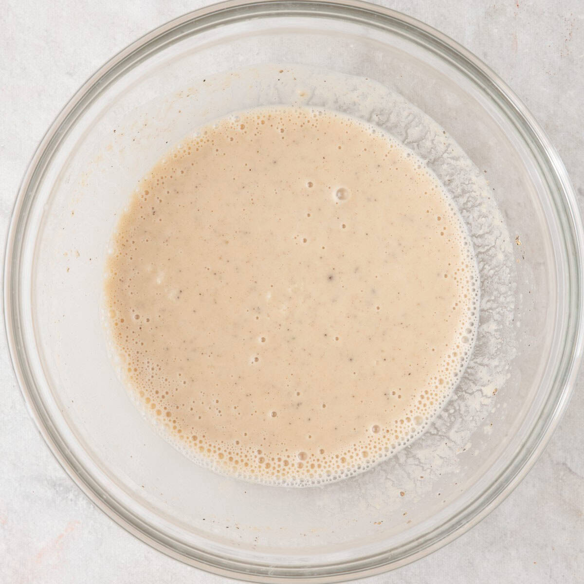 Dressing after mixed.