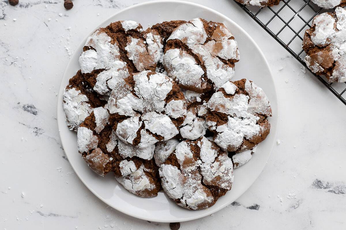 Chocolate Crinkle Cookies.