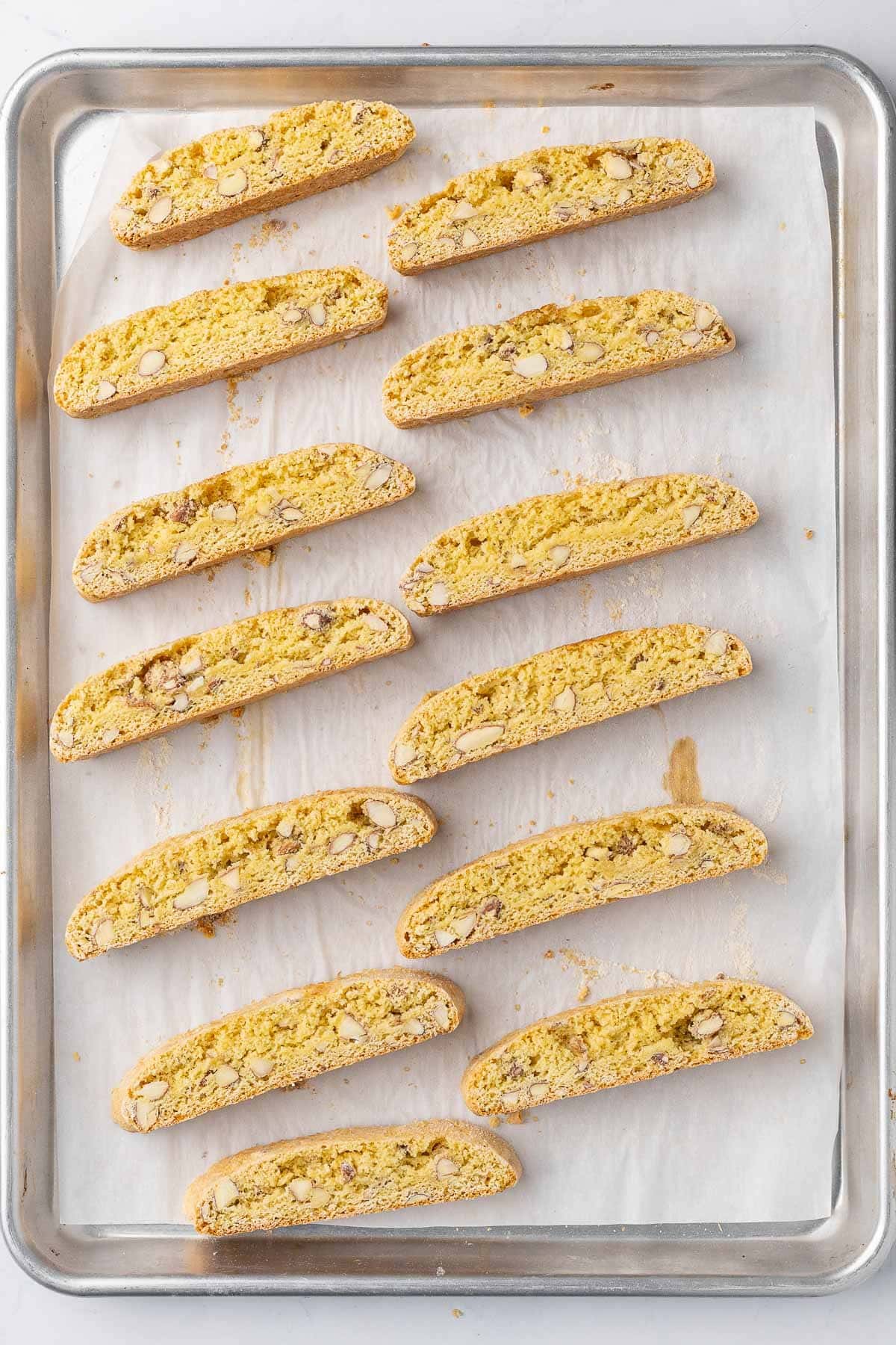 Sliced into 1 inch slices before baking.